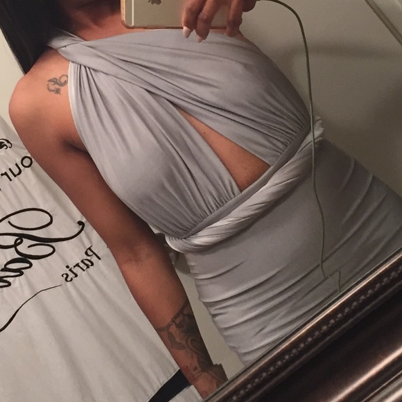 Missguided Multiway Slinky Midi Dress - Picture 4 of 4